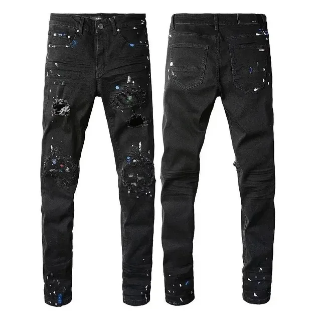 Amiri 501 Jeans Distressed Paint-Splatter