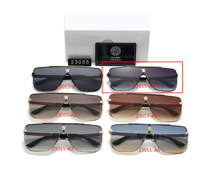 Versace Medusa Shield Sunglasses Gradient Lens