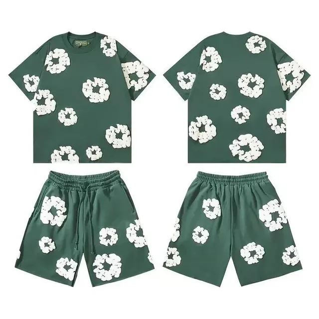 Denim Tears Flower Print Set 3D Flower Appliqué