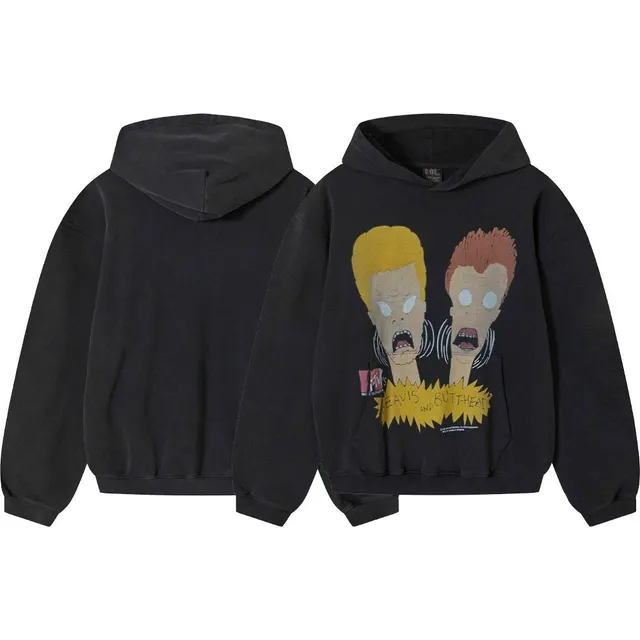 Sp5der Hoodie Beavis and Butt-Head Graphic