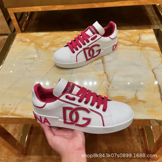 Dolce & Gabbana DG Logo Sneaker White and Pink