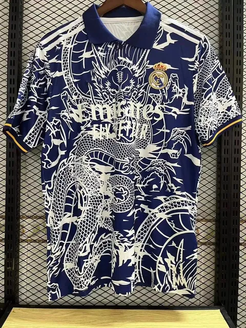 Adidas Real Madrid Polo Shirt Dragon Print