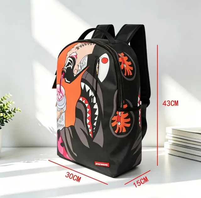 BAPE Shark Backpack Graphic Print