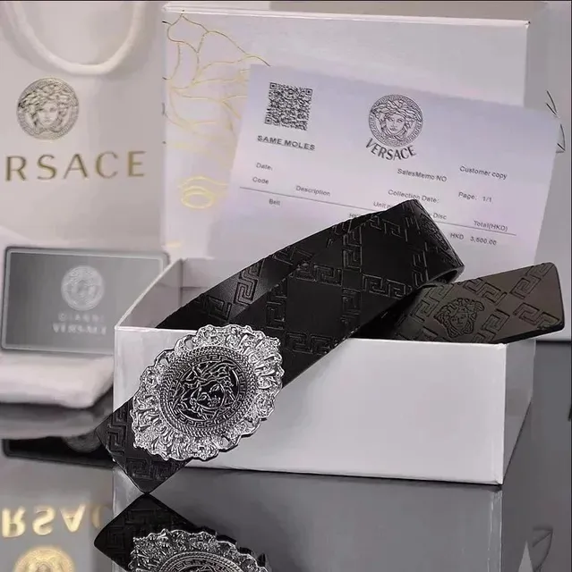 Versace Medusa Belt Greca Pattern