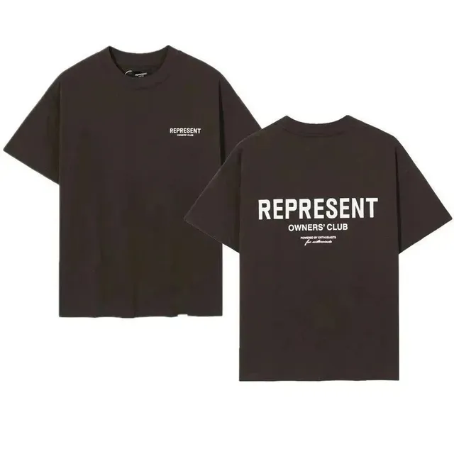 Represent Owners' Club Tee Black Logo Print