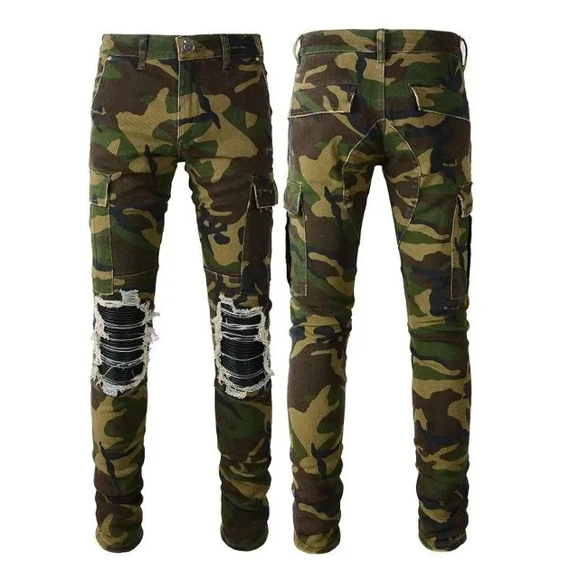 Amiri Cargo Jeans Camouflage Distressed