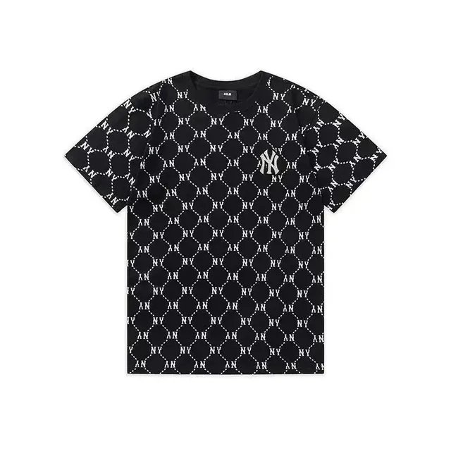 MLB NY Yankees Graphic Tee All-Over Logo Print