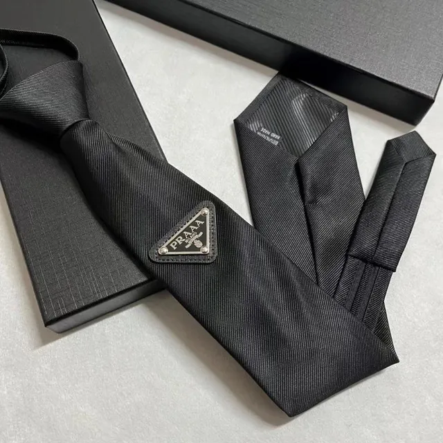 Prada Neck Tie Triangle Logo