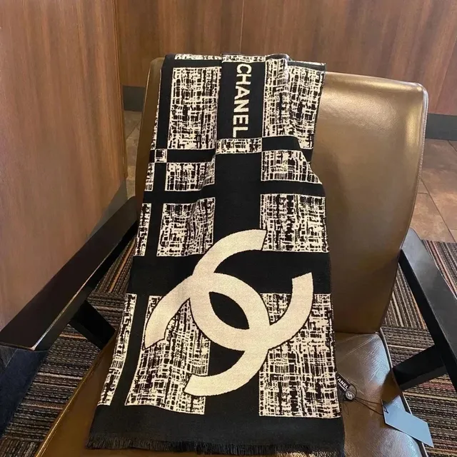 Chanel Logo Scarf CC Print