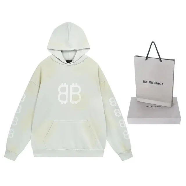 Balenciaga Logo Hoodie Bitcoin Print