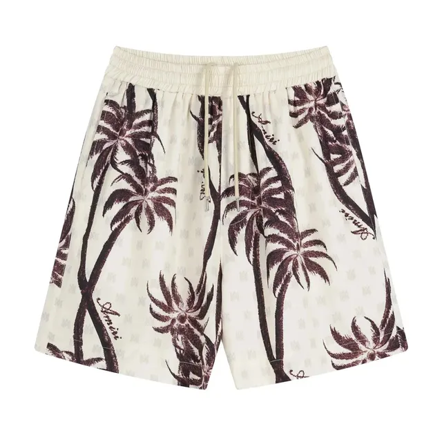 Amiri Palm Tree Print Shorts Tropical Palm Print
