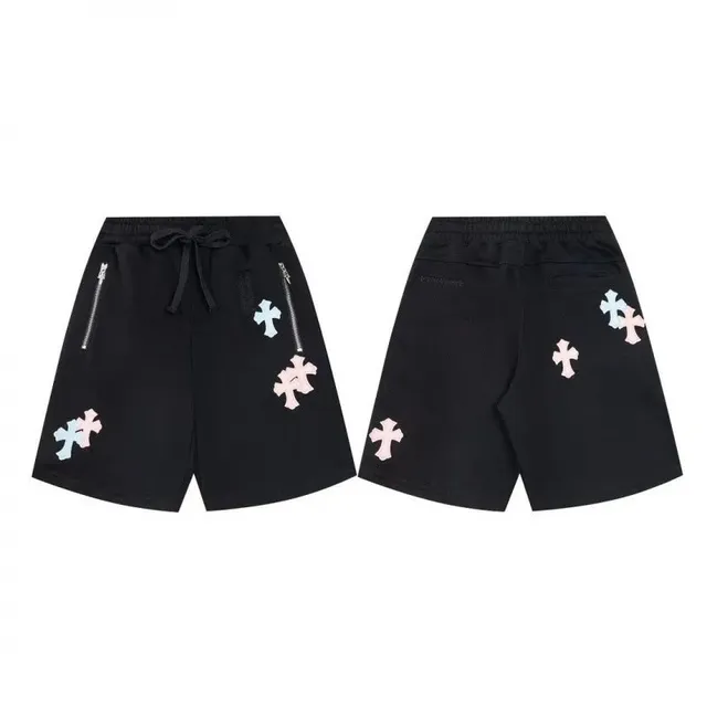 Chrome Hearts Cross-Embroidered Shorts Multi-Color Cross Appliqué