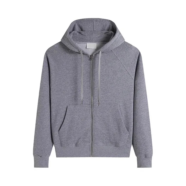 Zip-Up Hoodie Heather Grey