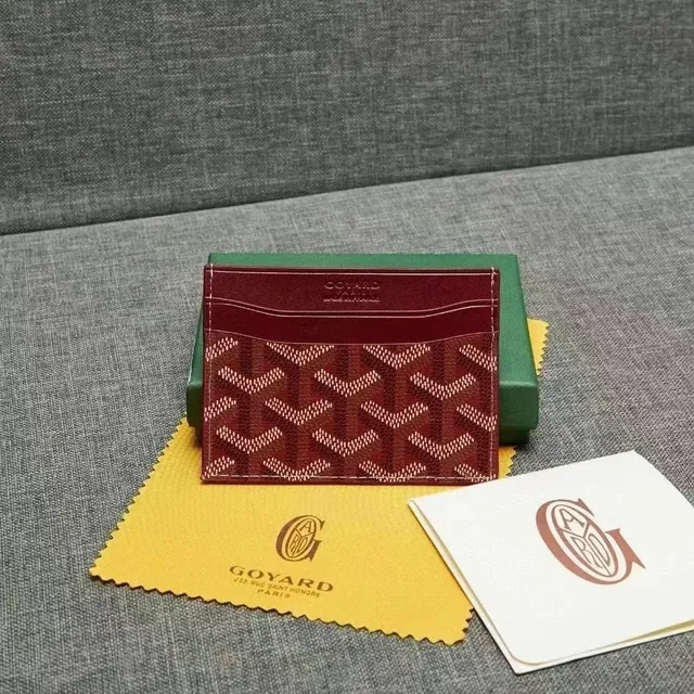 Goyard Card Holder Chevron Print