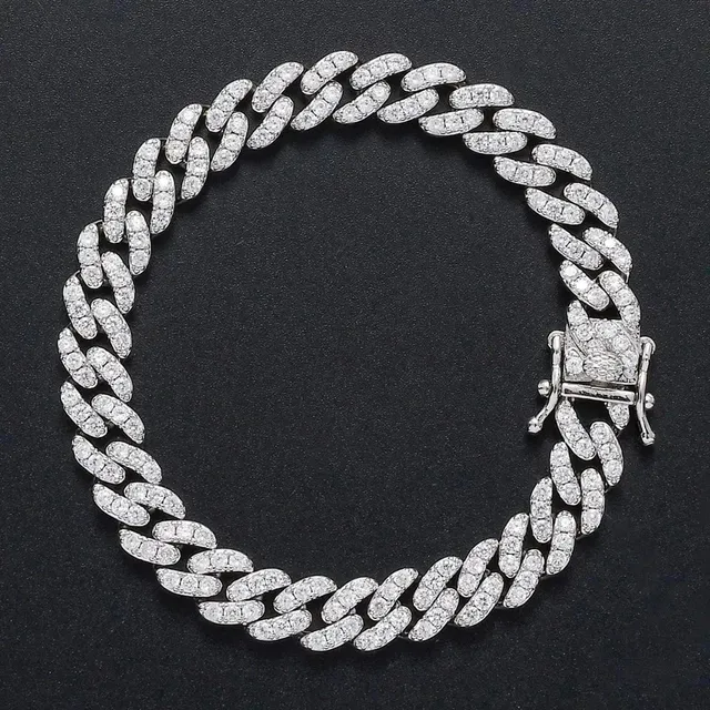 Chrome Hearts Curb Chain Bracelet Fully Iced