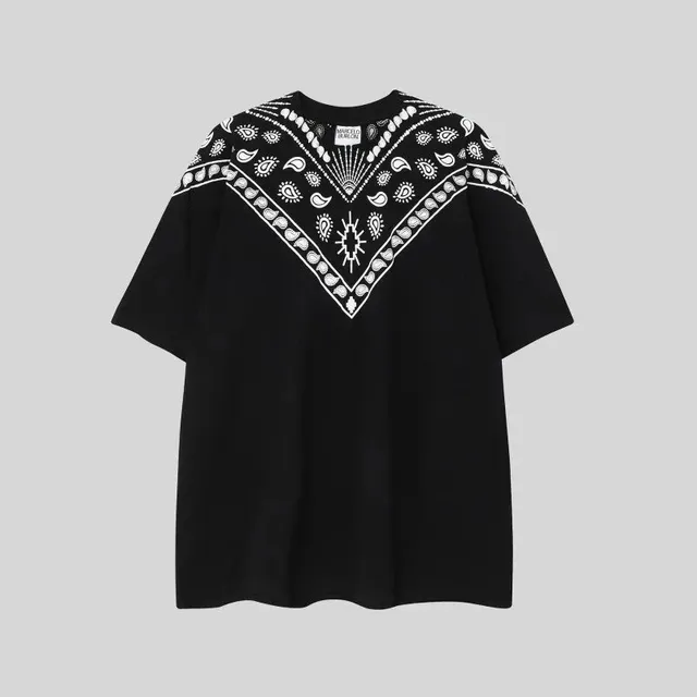 Balenciaga Bandana Print T-Shirt White Bandana Embroidery