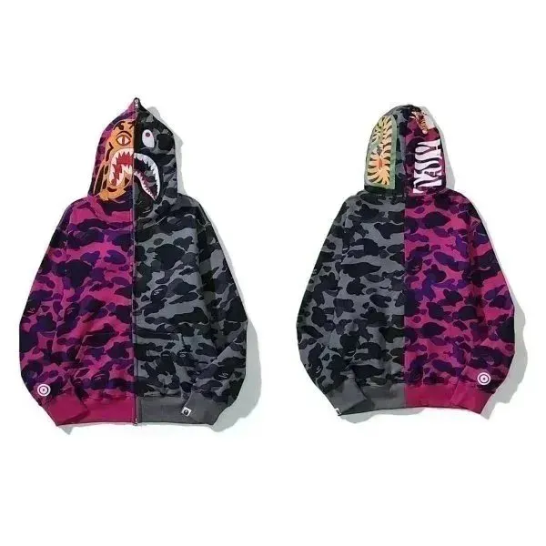 BAPE Shark Hoodie Split Camo
