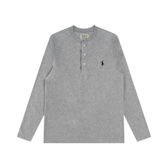 Polo Ralph Lauren Henley Long Sleeve Heather Grey