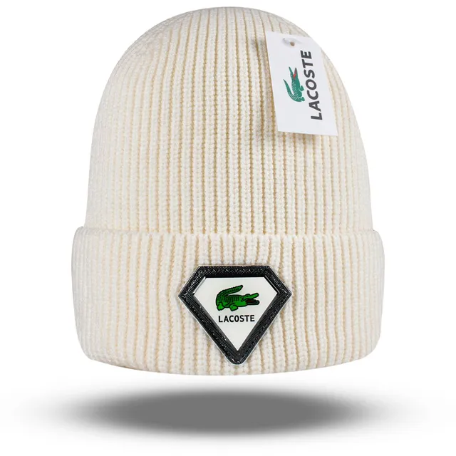 Lacoste Ribbed Beanie Crocodile Patch