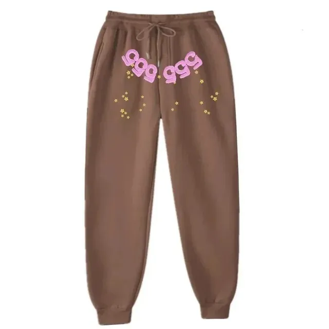 Sp5der Joggers Pink Logo with Stars