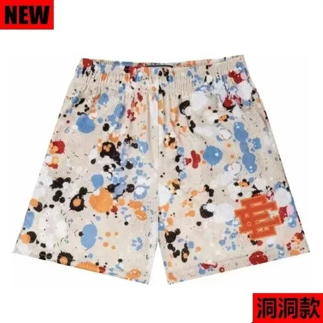 Eric Emanuel Mesh Shorts Splatter Print