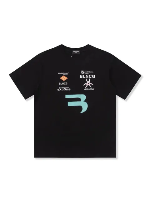 Balenciaga × BAPE Graphic T-Shirt Multi-Logo Print