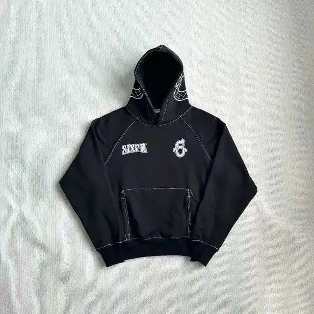 6PM Season Hoodie Contrast Stitch