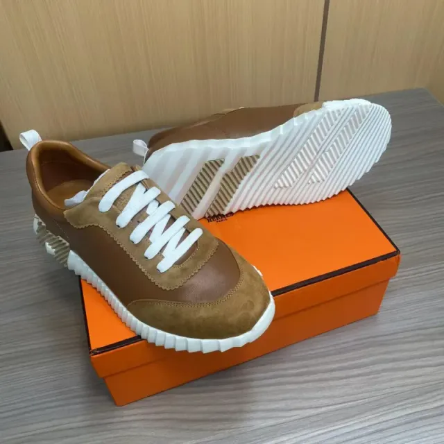 Hermès Run Away Cognac Suede and Leather