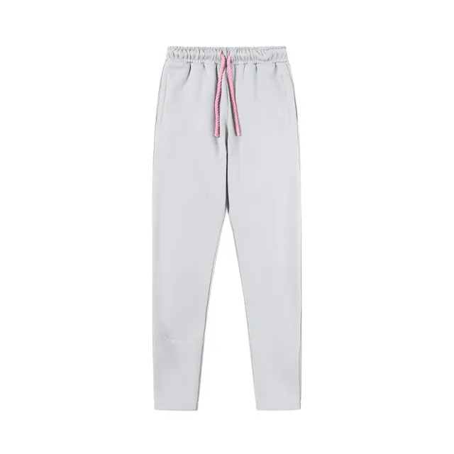 Lululemon Track Pants Light Grey with Pink Drawstring