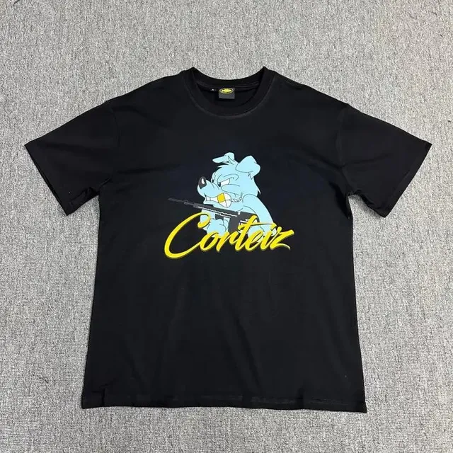 Corteiz Graphic Tee Cartoon Dog Print