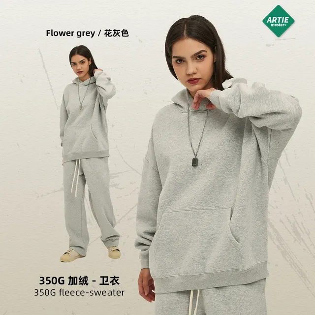 Artie Master Fleece Sweater Flower Grey
