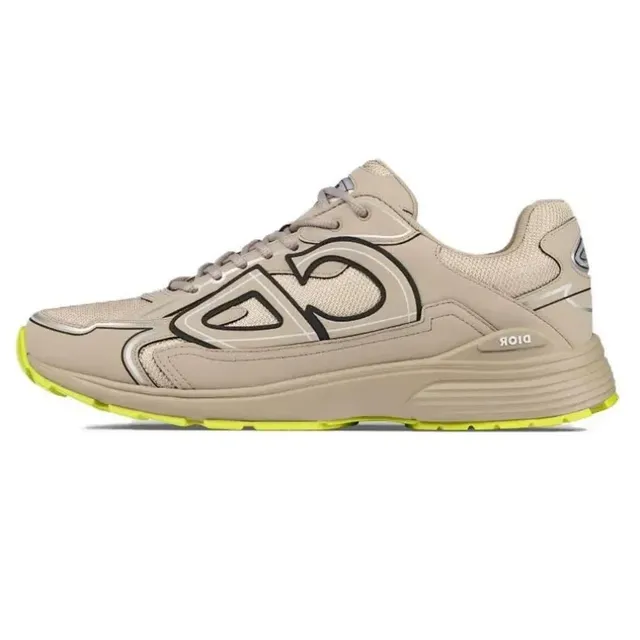 Dior B22 Beige with Neon Yellow Sole