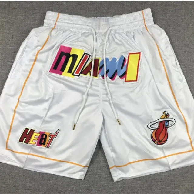 Adidas × NBA Miami Heat Shorts Colorblocked Logo