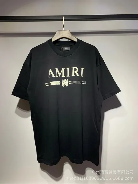 Logo Tee Distressed AMIRI Print