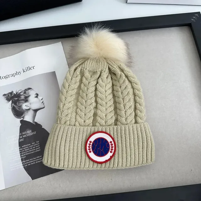 Canada Goose Cable Knit Beanie Arctic Program Patch
