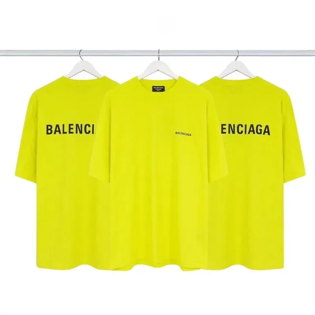 Balenciaga Logo T-Shirt Neon Yellow