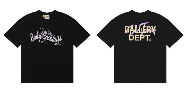 Gallery Dept. Body Cocktails Tee Purple and Gold Graphic