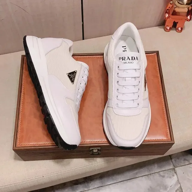 Prada Linea Rossa Sneaker White with Black Sole