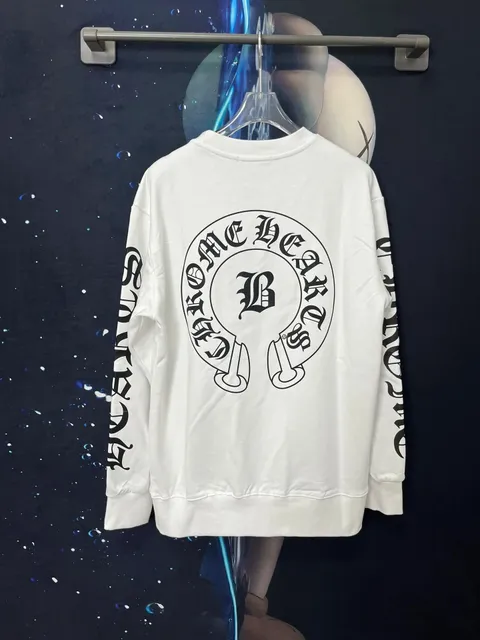 Crewneck Sweatshirt Chrome Hearts Logo Print
