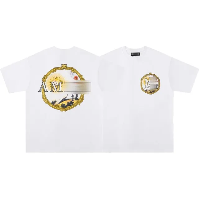Amiri Graphic Tee Ornate Frame Print