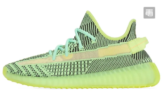 椰子350v2黑绿拼接天使FW5191