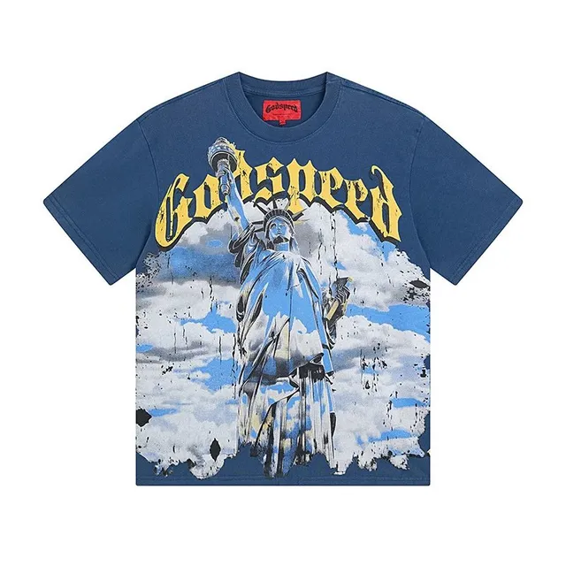 Broken Planet Graphic Tee Statue of Liberty Print