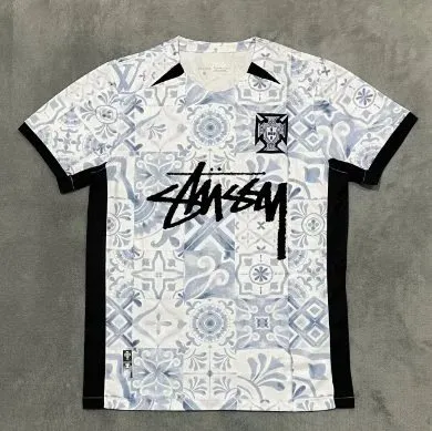 Stüssy × Portugal National Team Football Jersey Azulejo Print