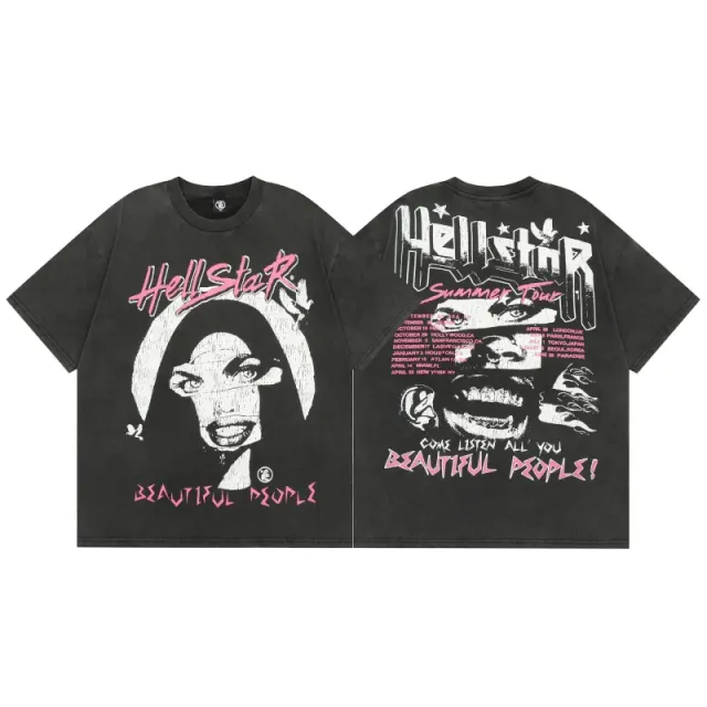 Hellstar Tour Tee Beautiful People Graphic