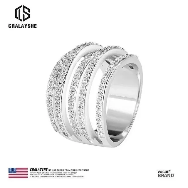 Multi-Band Ring Pave Crystal