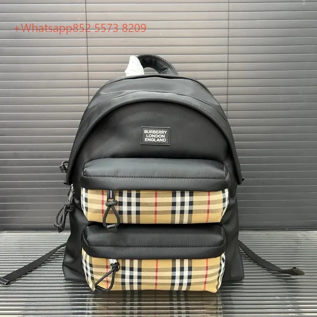 Burberry Check Print Backpack Classic Check