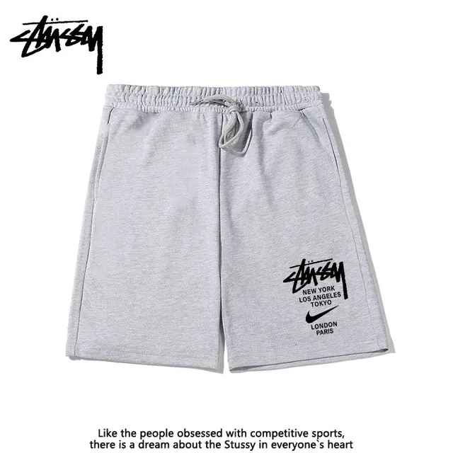 Stüssy Logo Shorts Heather Grey