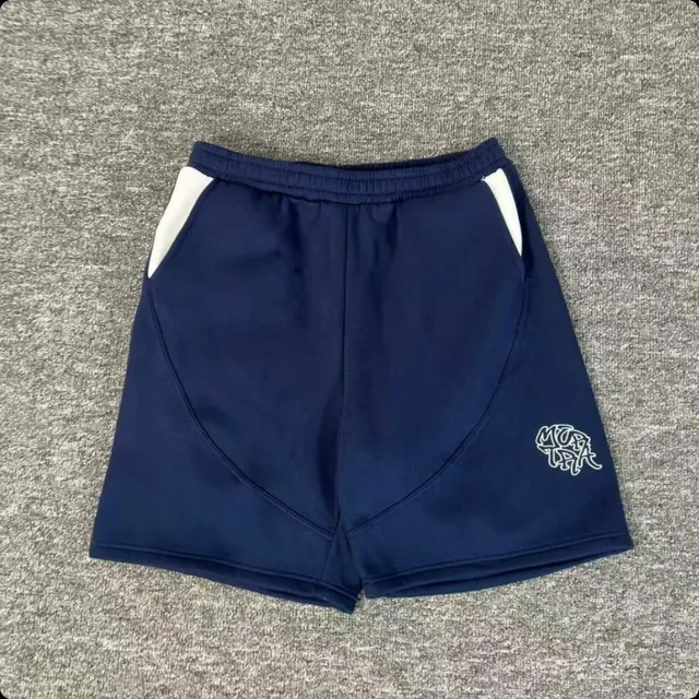 Mertra Track Shorts Navy with White Panels