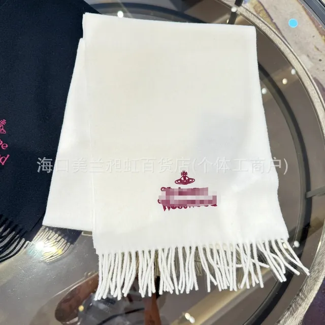 White letter scarf