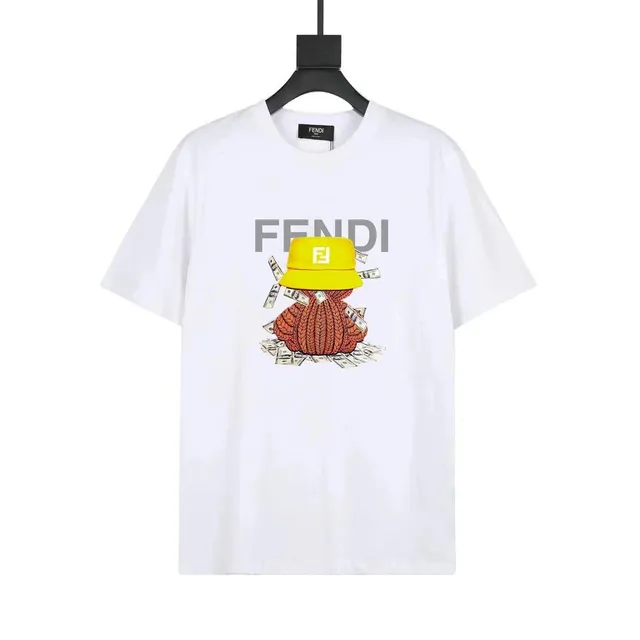 Fendi Graphic T-Shirt Money Bag Print